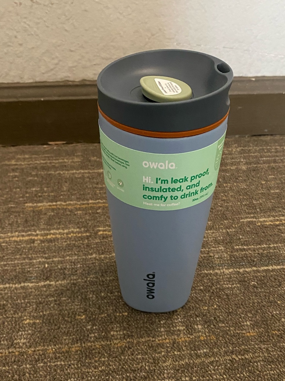 Owala Insulated Travel Tumbler - Blue with Sage Lid Accent New